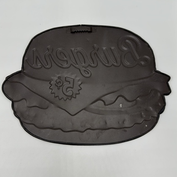 Vintage Burgers Metal Sign Retro Diner Cheeseburger Kitchen Wall Art 5¢ 9x11 - Picture 5 of 5